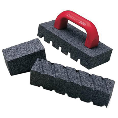 37C Silicon Carbide Fluted Hand Rubbing Brick, Length, 8", Width, 2", Thickness, 2"