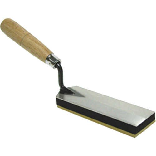 Margin Trowel, Blade Material, Carbon Steel, Handle Material, Wood, Length, 6", Width, 2"