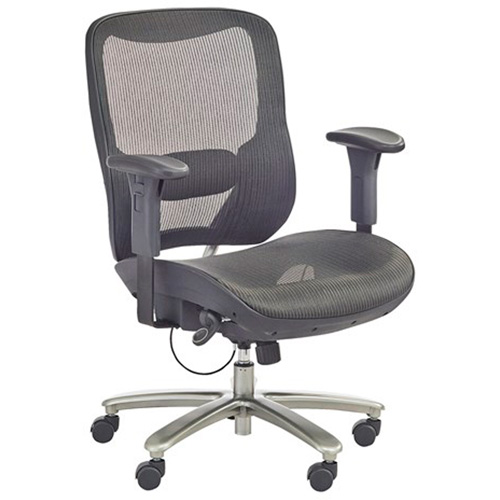 Economical Big & Tall Chair, Colour, Black, Material, Mesh, Weight Capacity, 450 lbs., Overall Height, 41-1/2", Adjustable Height Range, 41-1/2" - 46-1/2"