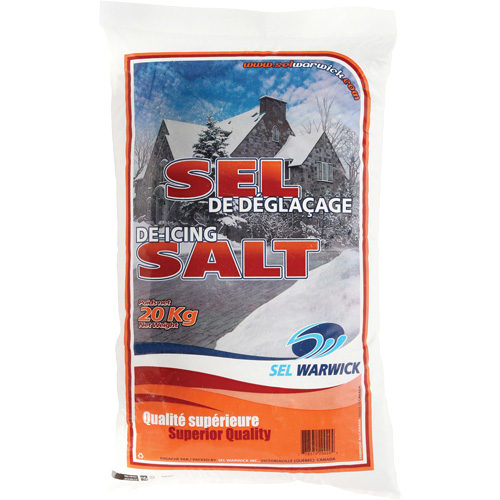 Ice Melting Salt, Container Size, 44.1 lbs. (20 kg), Container Type, Bag, Melting Point, -10°C (14°F)