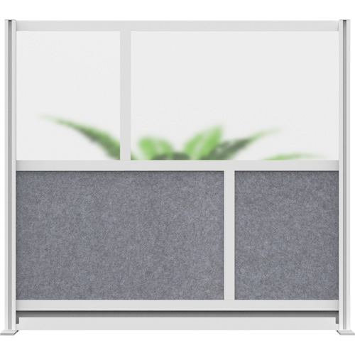 Modular Room Divider Wall System Starter Wall, Colour, Grey, Overall Height, 48", Overall Width, 53", Overall Depth, 15-3/4", Manufacturer's Warranty, 5-Year Limited Warranty, Includes, (2) 48" H vertical supports