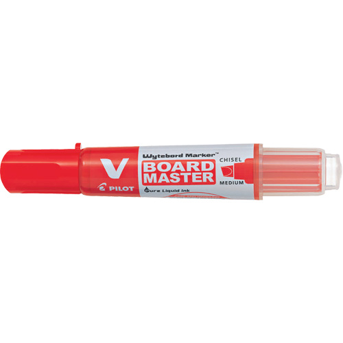Vboard Master White Board Marker, Colour, Red, Tip Type, Chisel