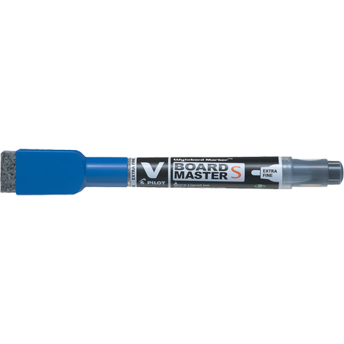 Vboard Master S White Board Marker with Eraser, Colour, Blue, Tip Type, Fine