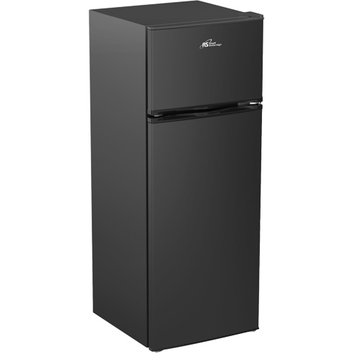 Top-Freezer Refrigerator, Colour, Black, Capacity Cu. Ft., 7.5 cu. Ft., Overall Height, 55-7/10", Overall Width, 21-3/5", Weight, 91.3 lbs., Voltage/Frequency, 120/60Hz