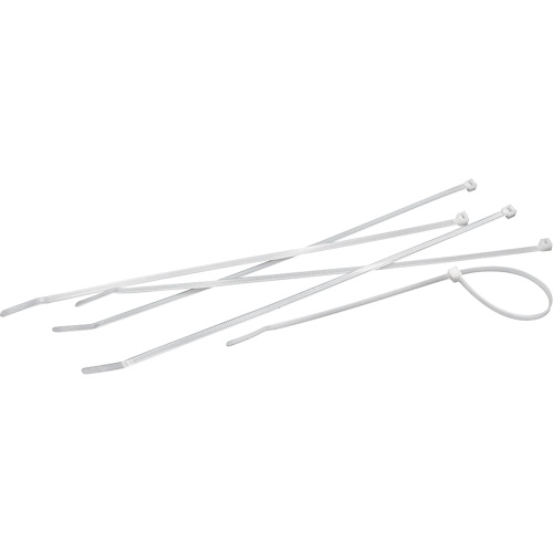Cable Ties, Length, 4", Tensile Strength, 18 lbs., Colour, Natural