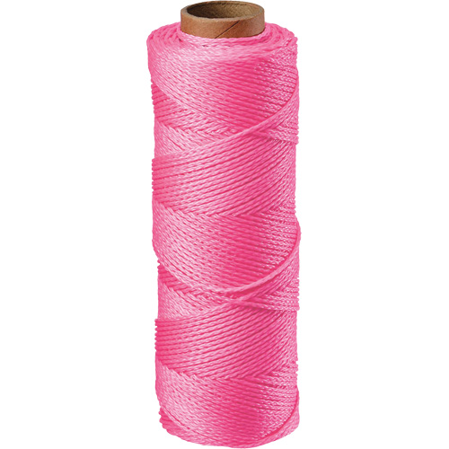 Braided Construction Line, Fibre Material, Nylon, Length, 1000', Thickness, #18, Colour, Pink