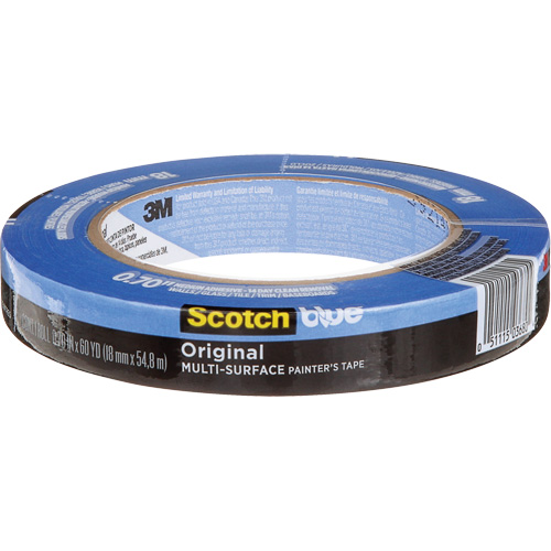 ScotchBlue? Original Multi-Surface Painter's Tape, Width, 18 mm (3/4"), Length, 54.8 m (180'), Colour, Blue, Adhesive Type, Acrylic, Elongation at Break, 6%