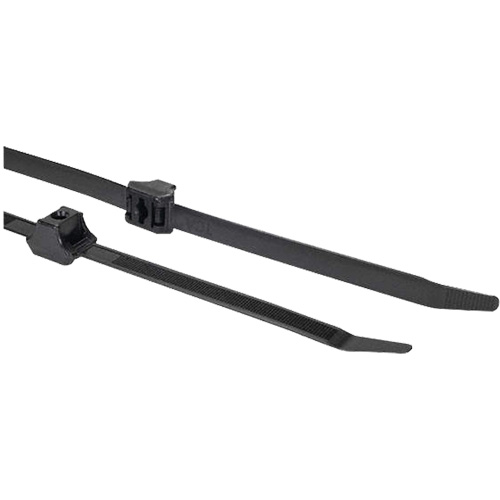 Dual Clamp Ties, No. of Pieces, 1, Length, 13", Width, 0.5", Tensile Strength, 150 lbs., Stud Diameter, 0.25", Max. Bundle Diameter, 1.3"