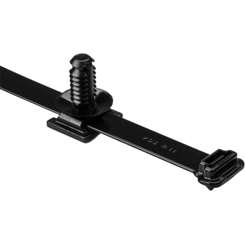 Heavy-Duty Cable Ties/Fir Tree Mounts, No. of Pieces, 1, Length, 15", Width, 0.5", Tensile Strength, 120 lbs., Colour, Black, Panel Thickness, 0.04" - 0.62"