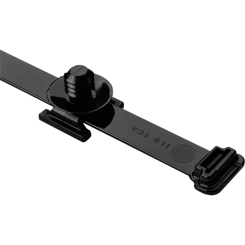 Heavy-Duty Cable Ties/Fir Tree Mounts, No. of Pieces, 1, Length, 9", Width, 0.5", Tensile Strength, 120 lbs., Colour, Black, Panel Thickness, 0.04 - 0.26"