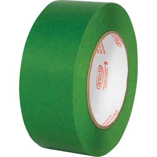 Premium Safe Tack Masking Tape, Width, 48 mm (1-57/64"), Length, 55 m (180.4'), Colour, Green, Backing, Fine Crepe Paper, Adhesive Type, Synthetic Rubber
