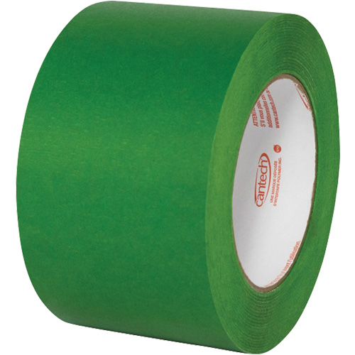 Premium Safe Tack Masking Tape, Width, 72 mm (2-83/100"), Length, 55 m (180.44'), Colour, Green, Backing, Fine Crepe Paper, Adhesive Material, Synthetic Rubber