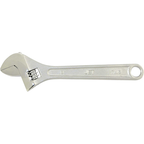 Adjustable Wrench, Length, 8", Max. Jaw Width, 1", Finish, Chrome, Handle Type, Plain