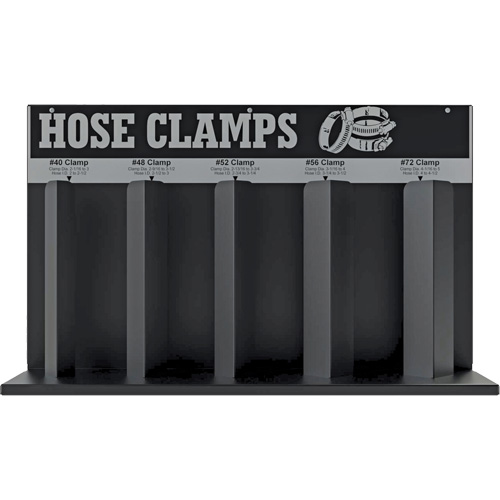 5-Loop Hose Clamp Rack, Colour, Black, Overall Dimensions, 23-5/16" x 5-1/2" x 14-5/16"
