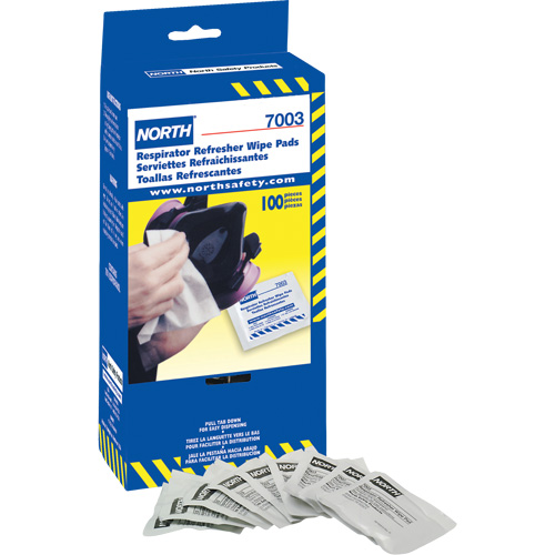 North® Respirator Refresher Towelettes, Format, Wipes, Dimensions, 5" x 7", Type, Alcohol-based