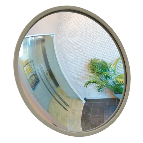 Convex Mirror with Bracket, Diameter, 18", Indoor/Outdoor, Outdoor/Indoor, Colour, Beige, Manufacturer's Warranty, 1 Year Limited