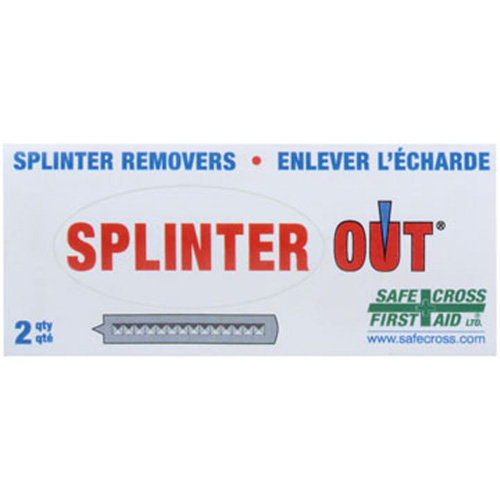 Safecross® Splinter Out®, Material, Stainless Steel, Length, 1-5/8", Medical Device Class, Class 2