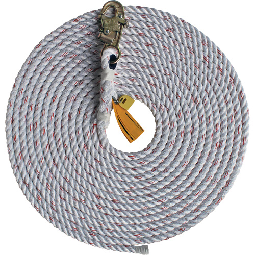 Rope Lifelines, Length, 30', Dia, 0.625"