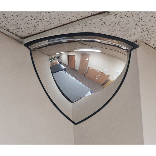 90ø Dome Mirror, Type, Open Top, Style, Quarter Dome, Diameter, 24", Weight, 0.5 lbs., Manufacturer's Warranty, 1 Year Limited