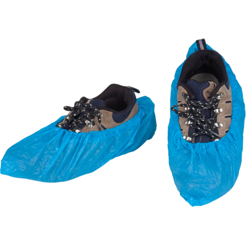 CPE Shoe Covers, Material, Polyethylene, Size, X-Large, Colour, Blue, Manufacturer's Warranty, 1 Year Limited
