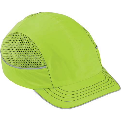 Skullerz? 8950 Short Brim Bump Cap, Suspension Type, None, Colour, High Visibility Lime Green