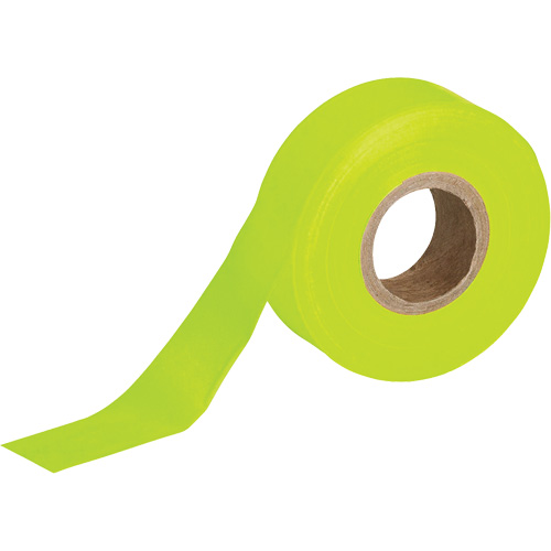 Flagging Tape, Colour, Fluorescent Lime, Width, 1.188", Length, 150'