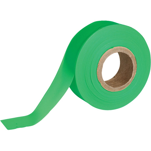 Flagging Tape, Colour, Fluorescent Green, Width, 1.188", Length, 150'