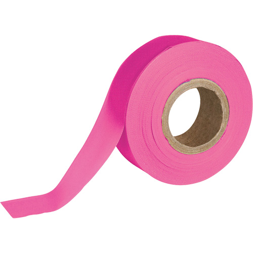 Flagging Tape, Colour, Fluorescent Pink, Width, 1.188", Length, 150'