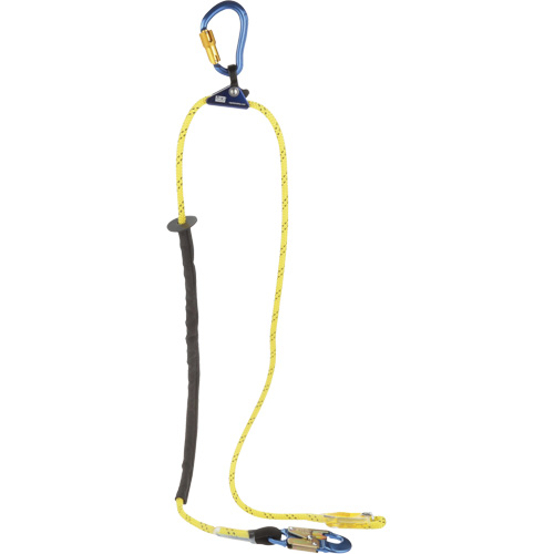Pole Climber's Adjustable Rope Positioning Lanyard, Length, 8', Meets/Exceeds CSA Class, F, Harness Connection, Locking Snap Hook, Anchorage Connection, Carabiner