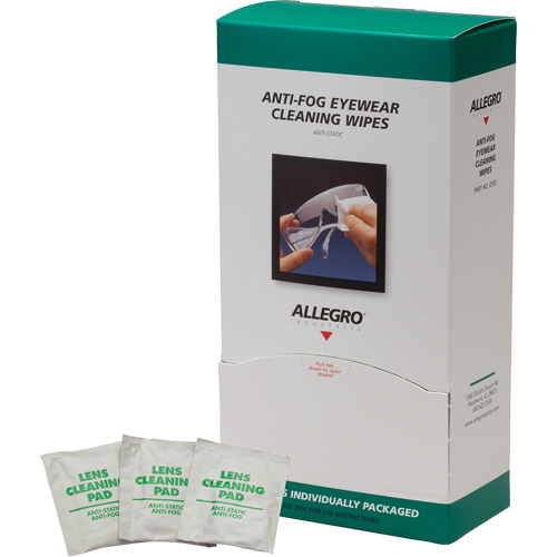 Eyewear Cleaning Wipes, Dimensions, 5" x 8", Qty/Pkg., 100