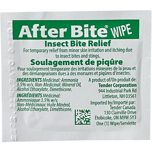 Insect Sting Relief Towelettes, Type, Towelette, Sold/Priced Per, Box, Towelettes/Box, 100