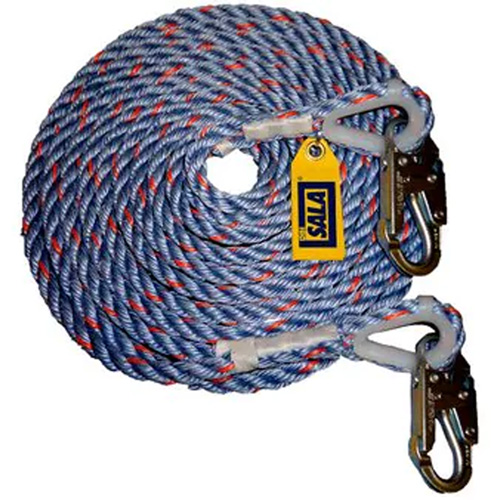 Rope Lifeline, Material, Polyester/Polypropylene, Length, 200', Length, 200'