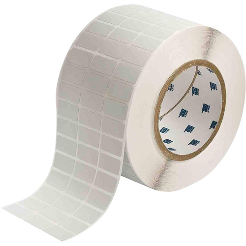 Glossy Rating Plate Labels, Material, Metalized Polyester, Colour, Silver, Label Height, 0.5", Label Width, 1", Shape, Rectangle, Thickness, 0.0027"