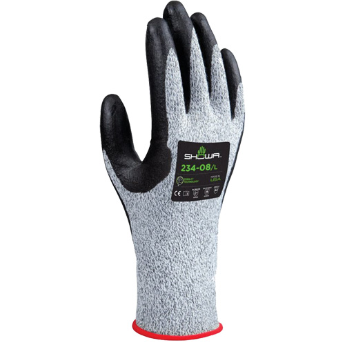 234 Cut Resistant Gloves, Size, Large/8, Gauge, 15, Shell Material, HPPE, Coating, Foam Nitrile, Colour, Grey
