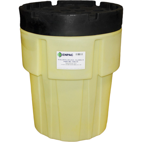 Poly-Spillpack, Interior Height, 41.5", Capacity, 95 US gal., Mobile/Stationary, Stationary, Top Diameter, 31.5", Bottom Diameter, 25.75"