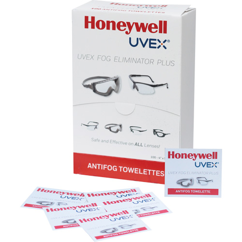 Uvex? Fog Eliminator Plus Lens Towelettes, Dimensions, 4" x 5", Qty/Pkg., 100