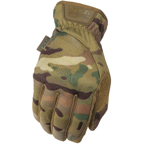 FastFit? MultiCam Tactical Gloves, Size, 8, Palm Material, Synthetic, Abrasion Resistance, EN 388 Level 2, Cut Resistance, EN 388 Level 1