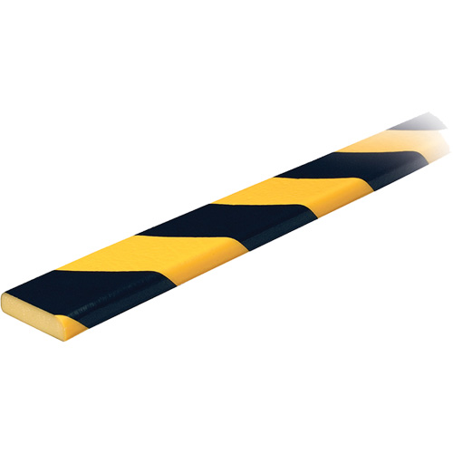 Model F Surface Protection Bumper Guard, Overall Length, 1 M, Colour, Black & Yellow, Material, Recyclable Polyurethane Foam