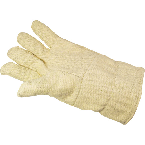 Carbo-King? Heat Resistant Gloves, Size, Large, Fabric Weight, 15 oz., Shell Material, Aramid, Inner Lining, Melton, Length, 13", Flammability Resistance, EN407 Level 4