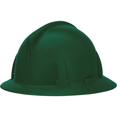 Topgard? Full Brim Hard Hat, Suspension Type, Quick-Slide, Colour, Green, Venting Type, Non-Vented, Certification(s), None