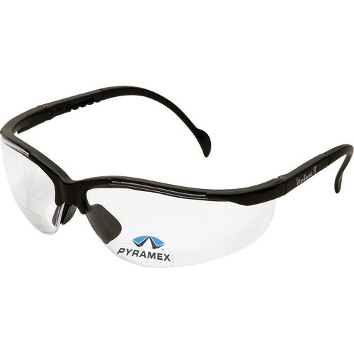 Venture II? Reader Safety Glasses, Standard(s) Met, Meets/Exceeds CSA Z94.3/ANSI Z87+, Lens Tint, Clear, Lens Coating, None, Diopter, 3.0, Temple Colour, Black