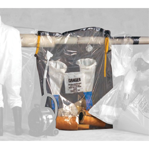 Safe-T-Strip 5460 EXT Glovebag System, Bag Dimensions, 54" x 60" x 6 mils, Pipe Diameter, 0" - 10"