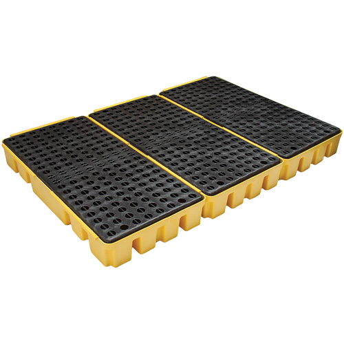 Low Profile Spill Pallet, Length, 72", Width, 49", Height, 6.5", Spill Capacity, 76.5 US gal., No. of Drums, 6, Weight, 114 lbs.