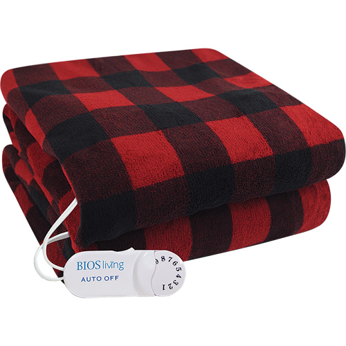 Buffalo Plaid Electric Throw Blanket, Material, Polyester, Medical Device Class, Non-Medical, Cord Length, 13', Manufacturer's Warranty, 5 Years