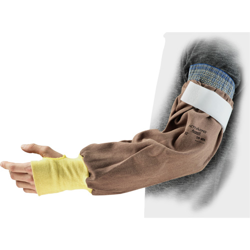 ActivArmr? 59-406 Welding Sleeve, Length, 22", Colour, Brown, Material, Cotton & Kevlar?, Cut Resistance Rating, ANSI Level A2