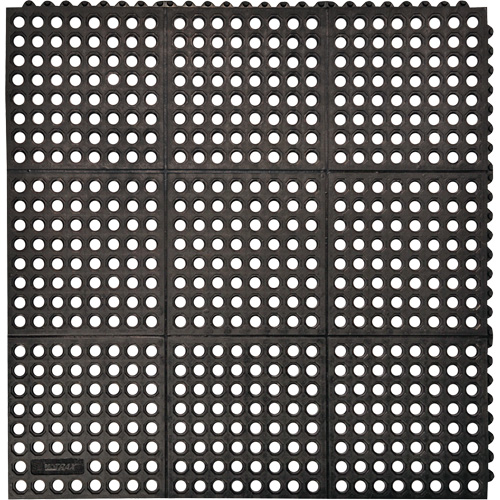 Cushion-Ease? 550 Interlocking Anti-Fatigue Mat, Width, 3', Length, 3', Thickness, 3/4", Colour, Black