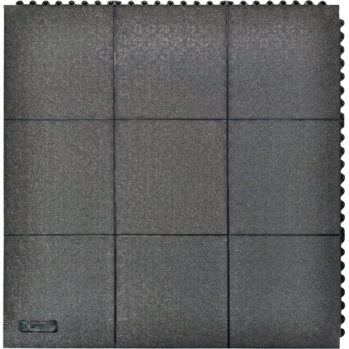 Cushion-Ease? Interlocking Anti-Fatigue Mat, Width, 3', Length, 3', Thickness, 3/4", Colour, Black