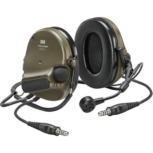 Peltor? ComTac? VI NIB Dual Lead Headset, Style, Neckband, Meets/Exceeds CSA Class, None, NRR dB, 22, Colour, Green