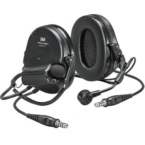 Peltor? ComTac? VI NIB Dual Lead Headset, Style, Neckband, Meets/Exceeds CSA Class, None, NRR dB, 22, Colour, Black