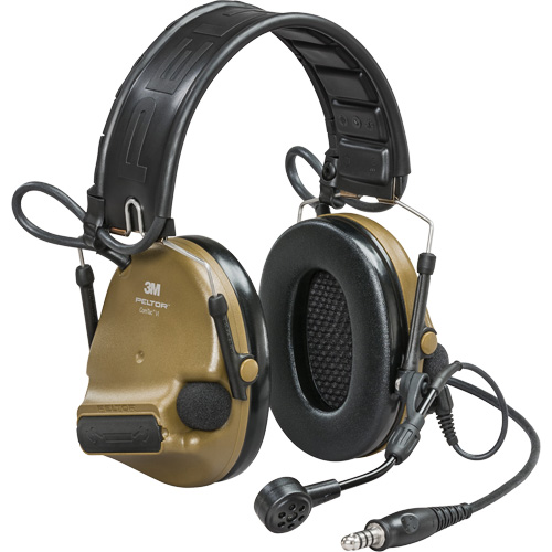 Peltor? ComTac? VI NIB Single Lead Headset with Arc, Style, Headband, Meets/Exceeds CSA Class, None, NRR dB, 23, Colour, Coyote Brown